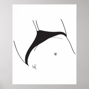 Affiche Petit slip noir