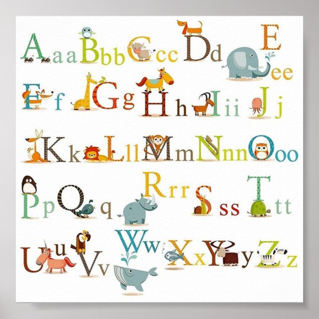 Affiche - Petit tableau alphabétique pour la chamb (Devant)