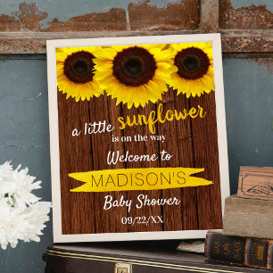 Affiche Petit Tournesol En Chemin ! Accueil baby shower