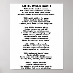 Affiche PETIT WILLIE POEM Partie 1