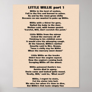 Affiche PETIT WILLIE POEM Partie 1