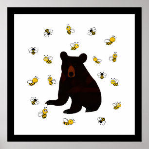 Affiche Petite abeille au miel