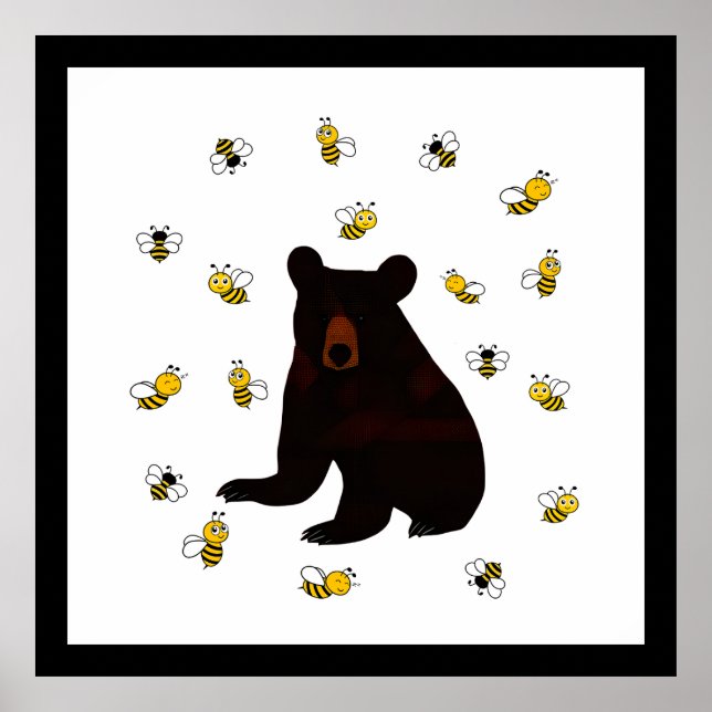 Affiche Petite abeille au miel (Devant)