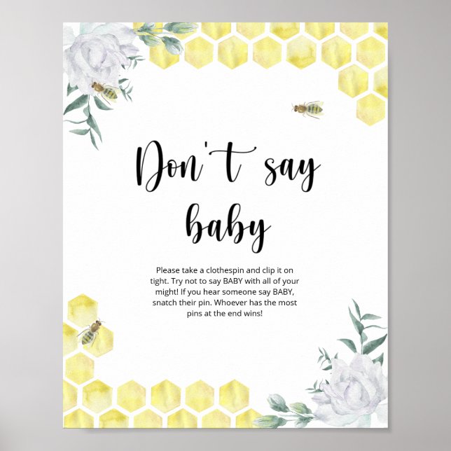 Affiche Petite abeille Ne dis pas bébé   (Devant)