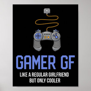 Affiche Petite amie de joueur de jeux vidéo