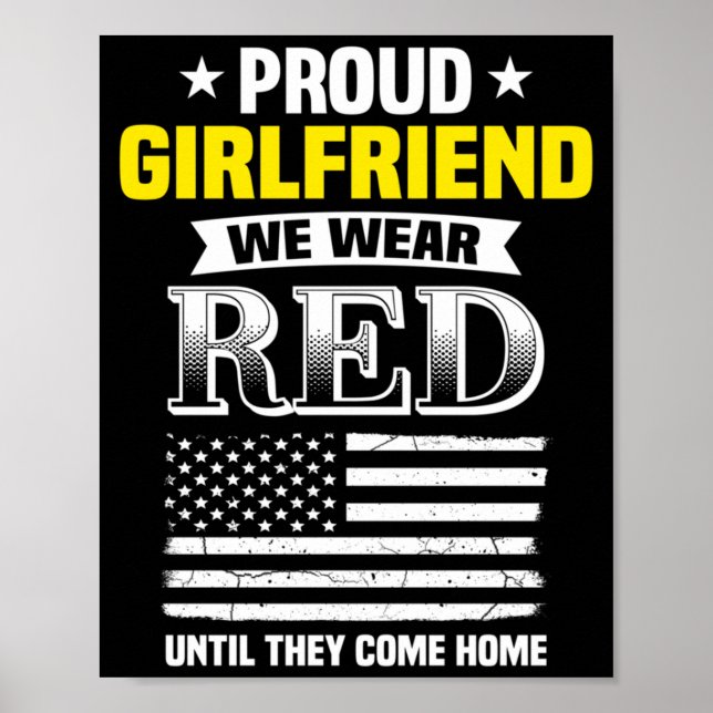 Affiche Petite amie fière de petit ami déployé Red Friday (Devant)
