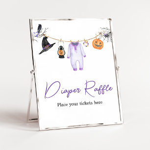 Affiche Petite barrette violette Halloween Raffle de couch