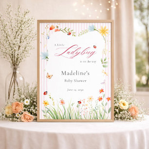 Affiche Petite Bienvenue pour la Baby Shower de la Libellu