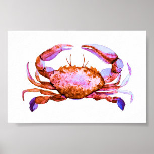 Affiche Petite boîte Crâne rouge Aquarelle Imprimer