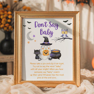 Affiche Petite Boo Halloween Neutre Ne Dis Pas Bébé Pannea