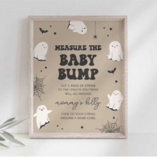 Affiche Petite Boo Mesurez le Ventre de Bébé Panneau pour 