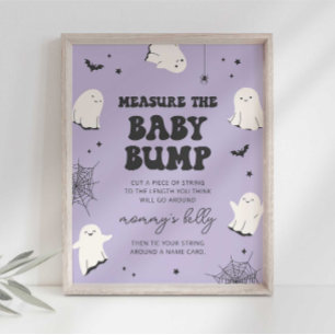 Affiche Petite Boo Mesurez le Ventre de Bébé Panneau pour