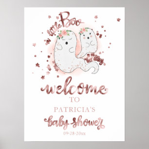 Affiche Petite Boo Signe de Bienvenue à la Baby Shower d'H