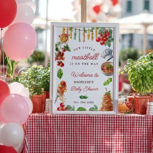 Affiche Petite Boulette Italienne Fête de Naissance de Béb
