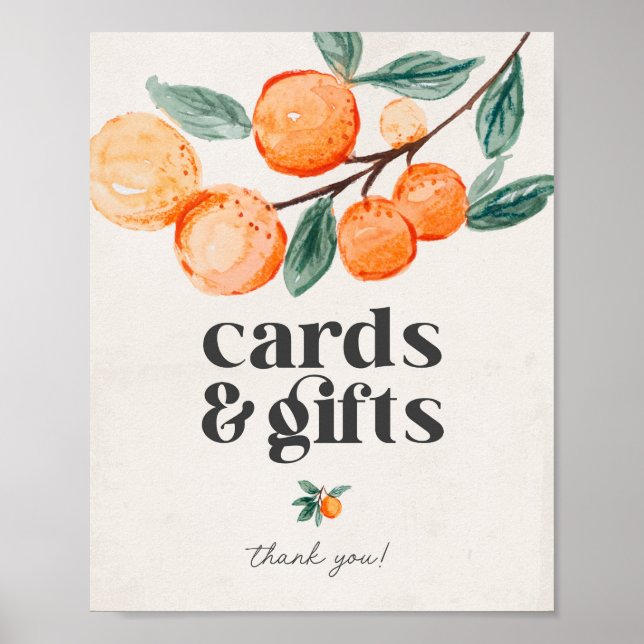 Affiche petite carte baby shower et signe cadeau (Devant)