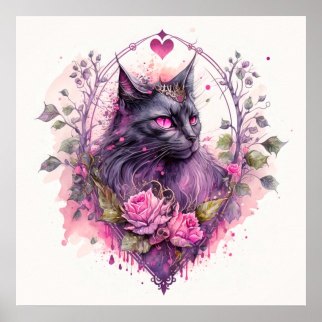 Affiche Petite Chatte Majestueuse Sorcière (Devant)