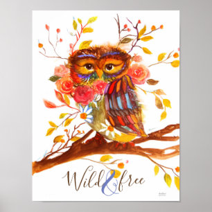 Affiche Petite chouette de Boho