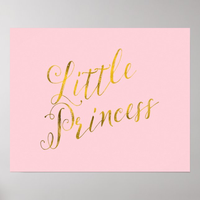 Affiche Petite citation Princesse Faux Gold Foil Parties s (Devant)