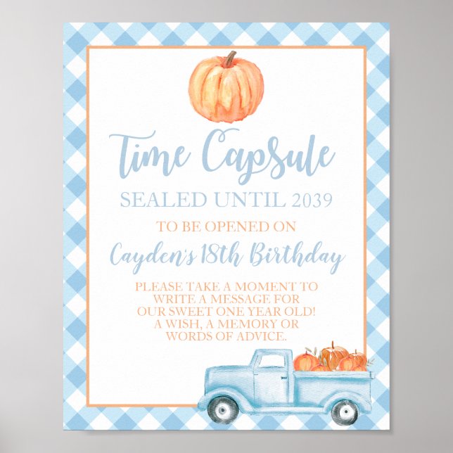 Affiche Petite citrouille bleue capsule temporelle 1er ann (Devant)