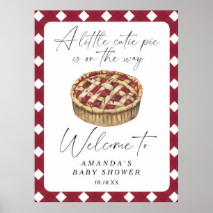 Affiche Petite coutie Pie accueil baby shower fête
