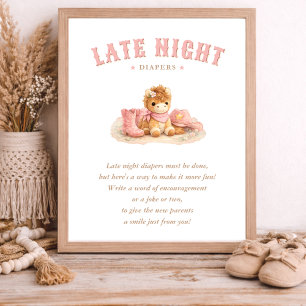 Affiche Petite Cowgirl Rose Baby Shower Couches Tardives