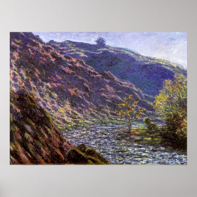 Affiche Petite Creuse, Lumière du soleil par Claude Monet (Devant)