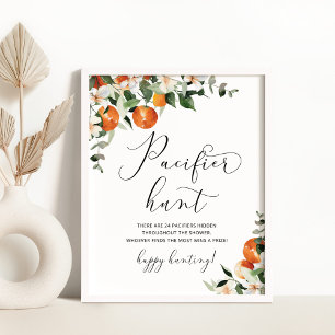 Affiche Petite cutie Pacifique chasse baby shower jeu