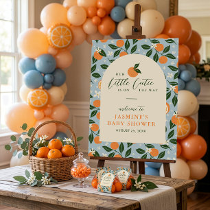 Affiche Petite Douce Orange Citronnée Baby Shower de Bienv