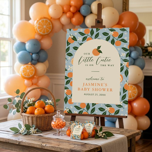 Affiche Petite Douce Orange Citronnée Baby Shower de Bienv (Créateur téléchargé)