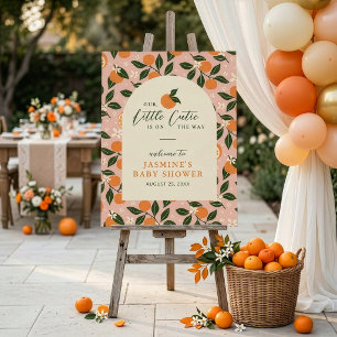 Affiche Petite Douceur Orange Citron Bébé Shower de Bienve