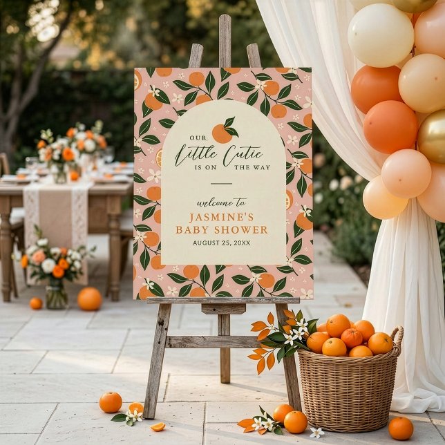 Affiche Petite Douceur Orange Citron Bébé Shower de Bienve (Créateur téléchargé)