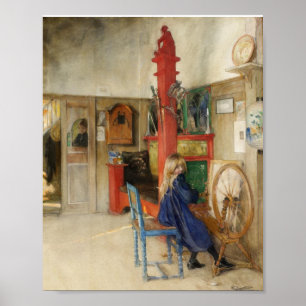 Affiche Petite fille à roue tournante