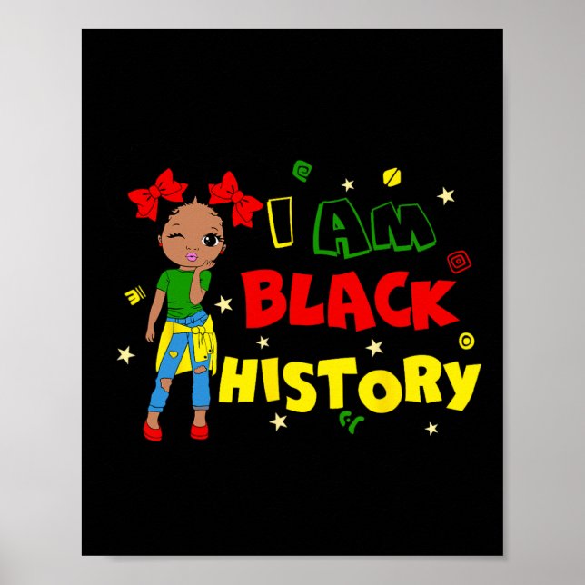 Affiche Petite Fille Je Suis Mois de l'Histoire des Noirs  (Devant)