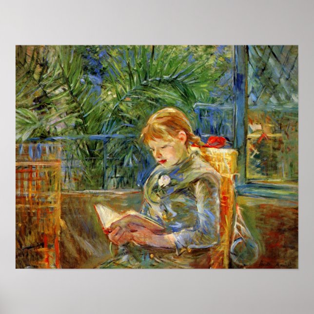 Affiche Petite fille, lecture par Berthe Morisot (Devant)
