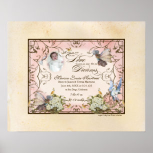 Affiche Petite fille personnalisée - Princesse Féerie ench