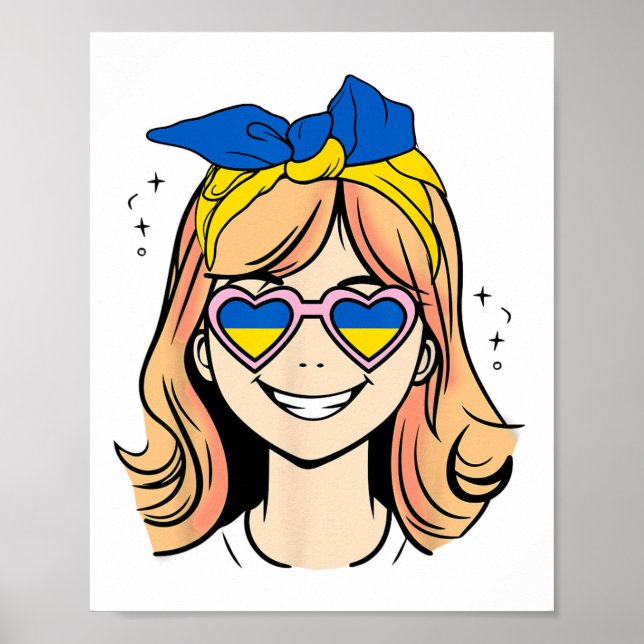 Affiche Petite fille ukrainienne aux cheveux roux  (Devant)