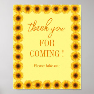 Affiche Petite Fleur de tournesol Fille premier anniversai