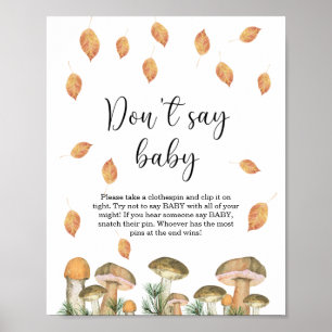 Affiche Petite flore de champignons - Ne pas dire bébé