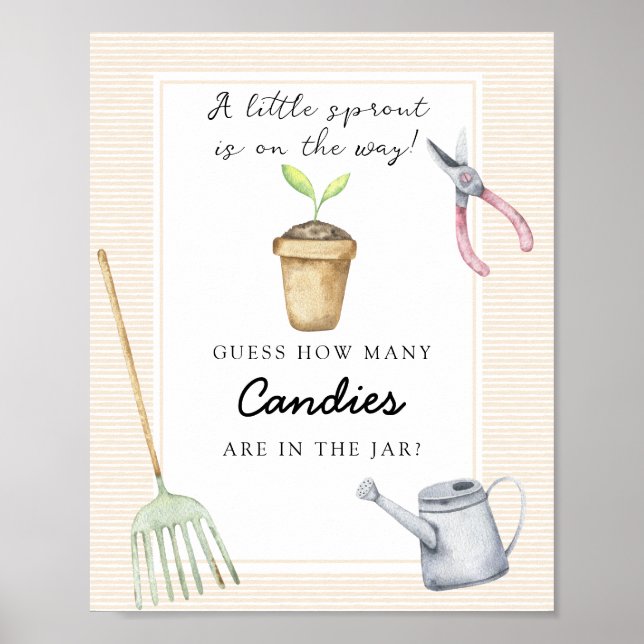 Affiche Petite gerbe - devinez combien de bonbons (Devant)