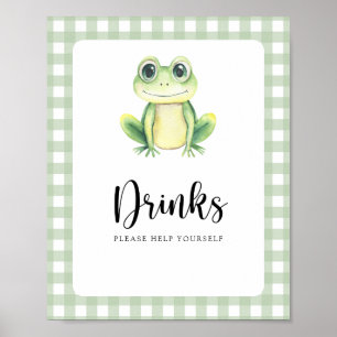 Affiche Petite grenouille - Boissons vous aider