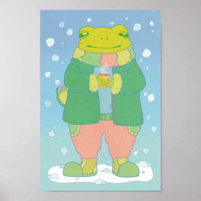 Affiche Petite Grenouille Confortable (Devant)
