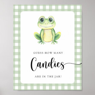 Affiche Petite grenouille - devine combien de bonbons