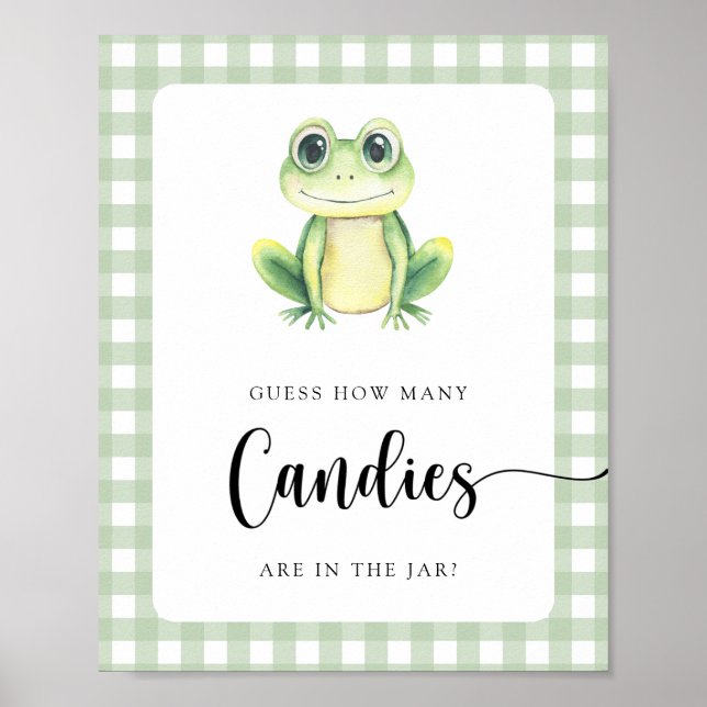 Affiche Petite grenouille - devine combien de bonbons (Devant)