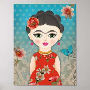 Affiche Petite illustration Frida Imprimer l'affiche