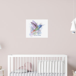 Affiche Petite mais citation féroce Colibri roux fantaisis