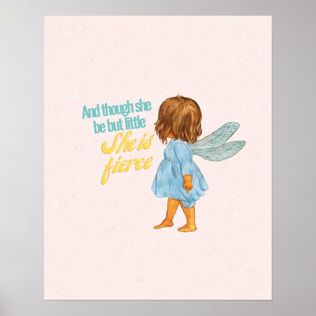 Affiche Petite mais féroce fée à la peau brune douce   (Devant)