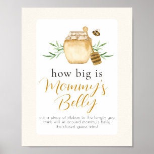 Affiche Petite Maman Abeille Chérie Baby Shower Jeu pour l