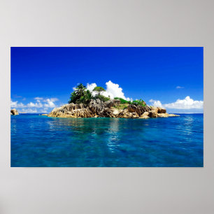Affiche Petite oasis tropicale d'île
