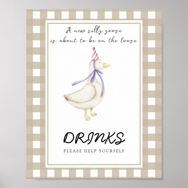 Affiche Petite Oie - Boissons à volonté (Devant)