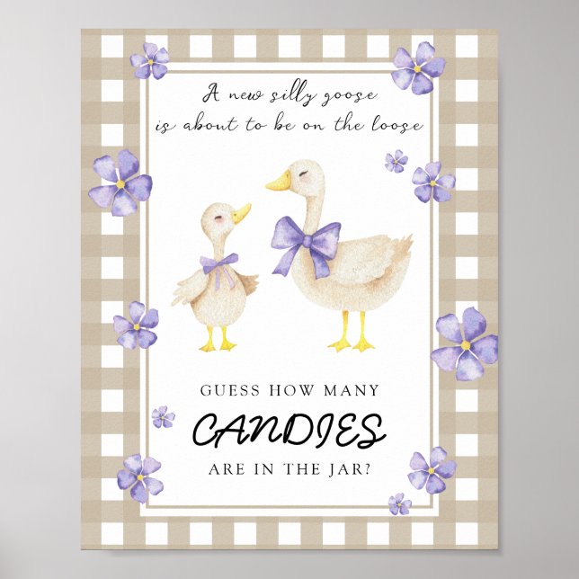 Affiche Petite oie - devinez combien de bonbons (Devant)